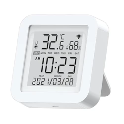 Fashionsmart Wifi Temperature Humidity Monitor Tuya Wireless Temperature Humidity Sensor Work With Alexa & Google Assistant