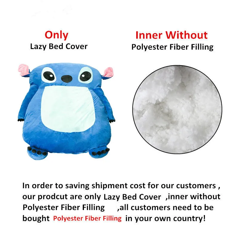 120x200CM Planetdog Stich One Piece Design Lazy Sofa Bed Cover Tatami Mat Without Filler Cotton Inside
