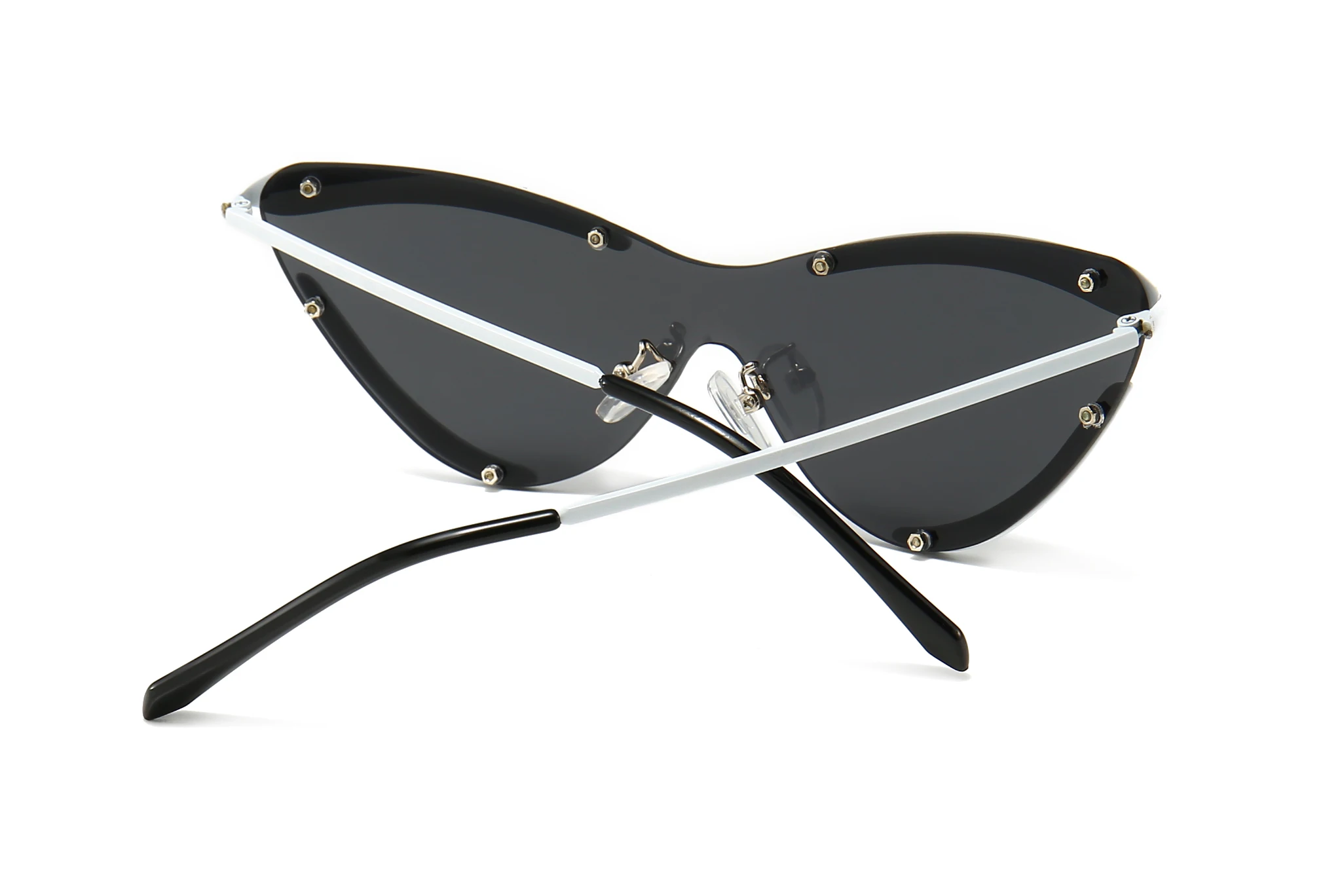 46195 кошачий глаз полуоправа одна линза солнцезащитные очки для мужчин и женщин модные UV400 очки