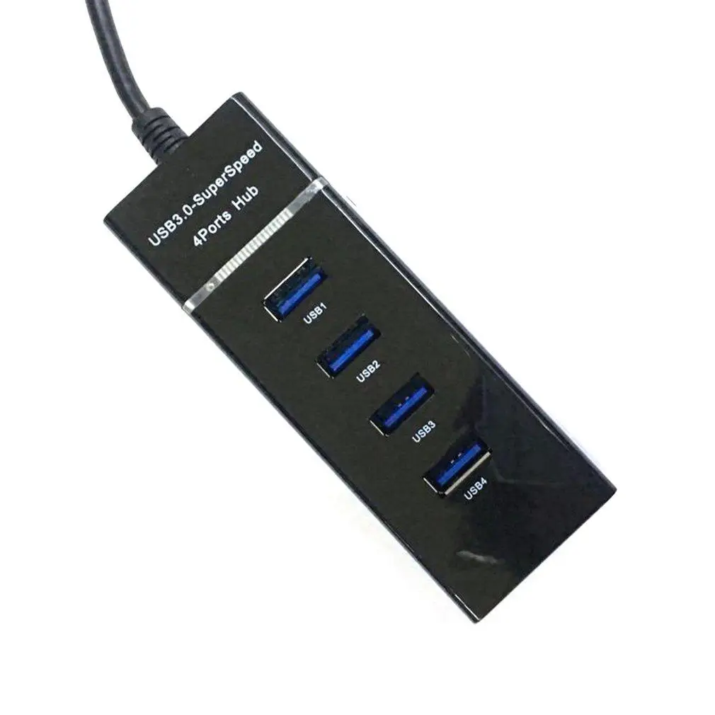 Высокая Скорость 4 Порты и разъёмы USB 3,0 Multi HUB разветвитель расширения для настольных ПК ноутбук адаптер переменного тока LN