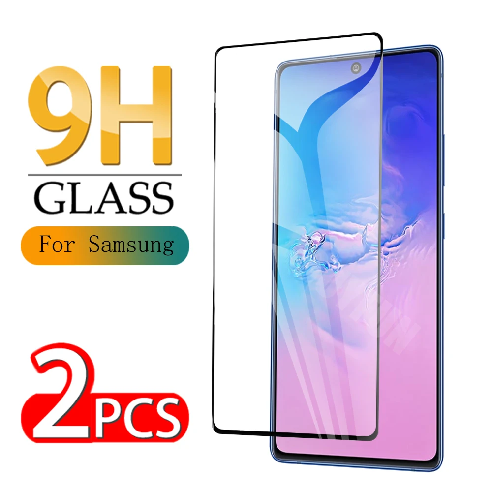 Закаленное стекло для Samsung Galaxy S10 Lite 2 шт. Защита экрана Note 10 A2 core защитное премиум