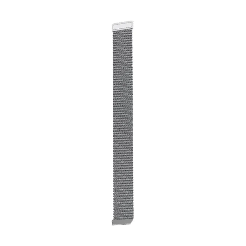 silver metal Torntisc 20 мм сменный металлический силиконовый ремешок для умных часов - Цвет: silver metal