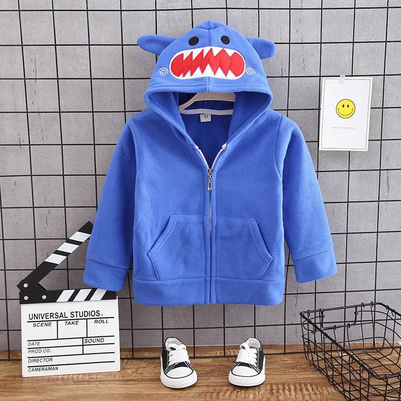 

2019 New Style Autumn Clothing Children BABY'S Top Korean-style Hoodie Cartoon Hat One-Piece Long-sleeved Coat
