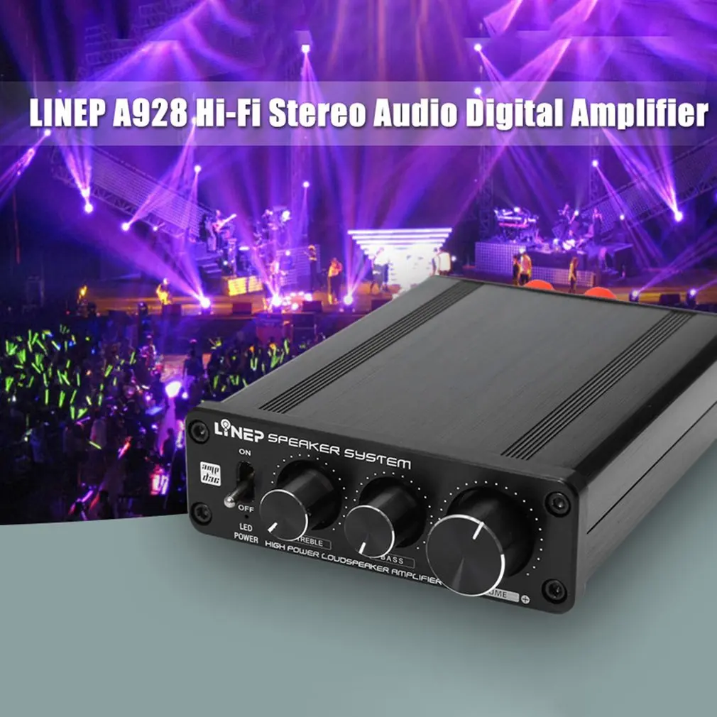 A928 Hifi Amplifier 136W Digital Power Amplifier Desktop Amplifier With High And Low Sound Adjustment