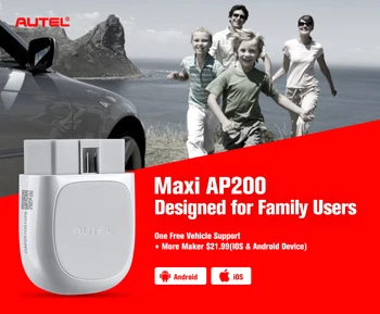 

Autel AP200 OBD2 Scanner Bluetooth Auto Code Reader Full Systems Diagnoses AutoVIN TPMS IMMO Service for Family DIYers PK Mk808