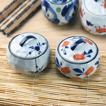 

Japanese style mini slow cooker ceramic water egg cup pot with lid bird nest soup bowl endulge hand painting tableware 300ml