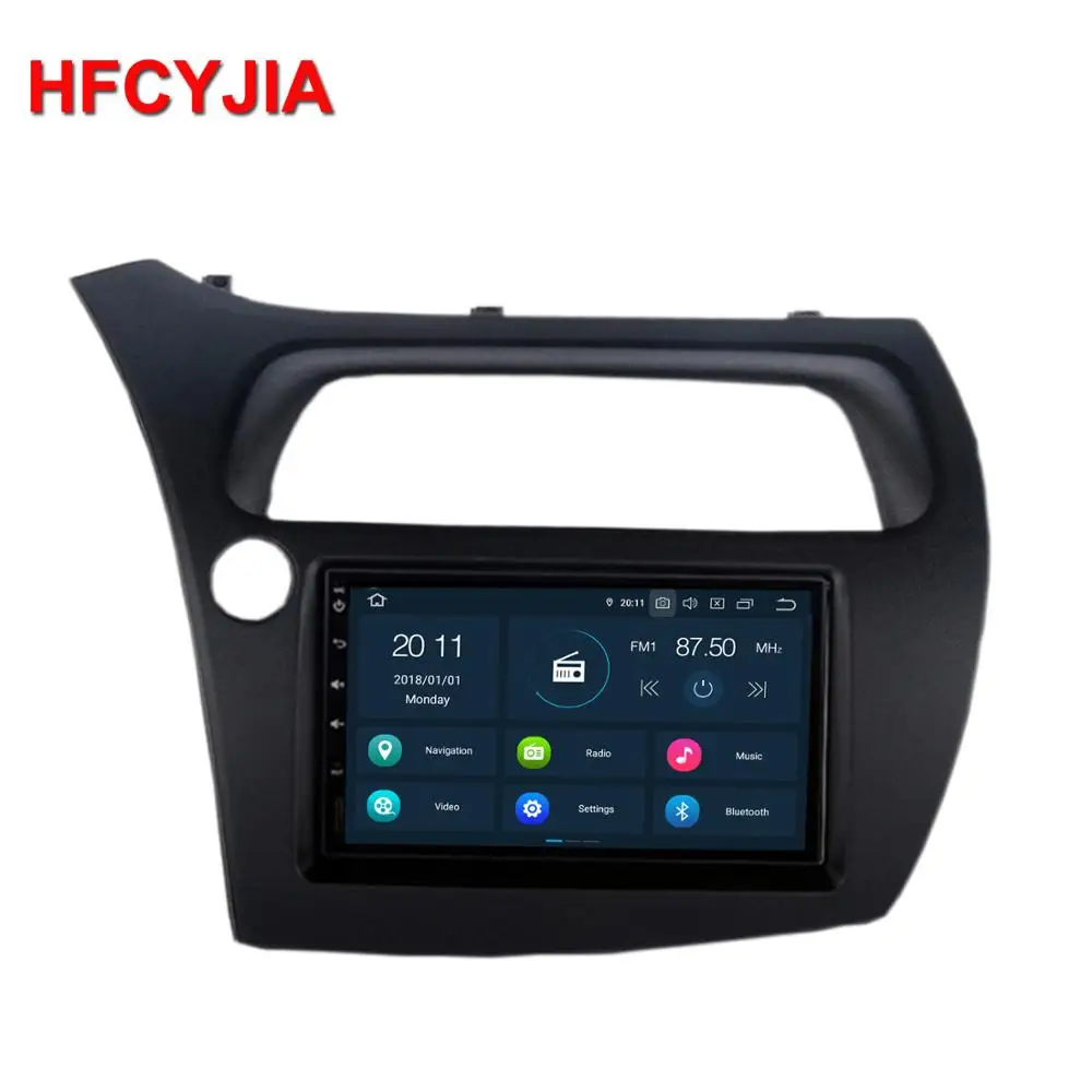 

HFCYJIA 7“ PX6 Android 9.0 System Car Radio Receiver For Honda Civic 4+64G RAM GPS Navi Stereo WIFI OBD DVR Mirror Phone Google