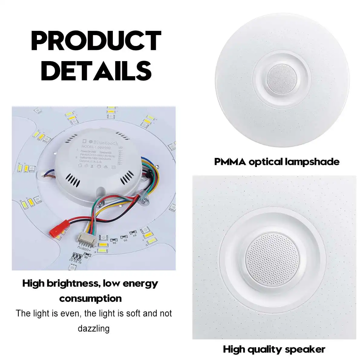 wifi RGB Dimmable Music Ceiling Lights Starry Sky Light Remote&APP Control LED Ceiling Lamp bluetooth Speaker Home Light Fixture