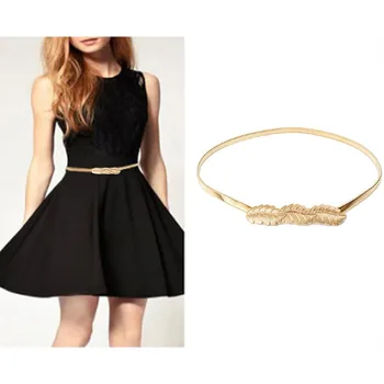 

Gold Silver Belts For Women Designer Brand Women Alloy Belts Female High Quality Waist Chain Elastic Thin Cummerbunds