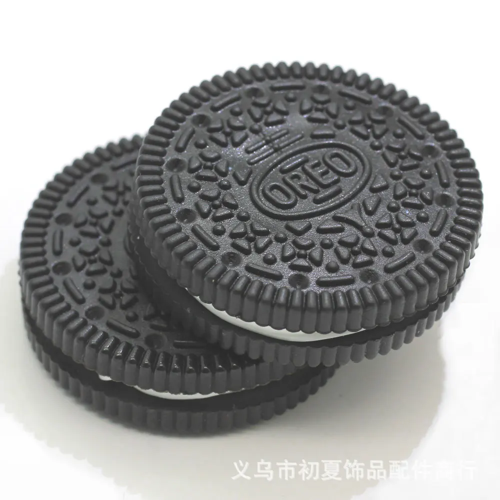 44*44*13 мм Сладкая Смола Oreo плоская спина, кабошон Подвески DIY ювелирных изделий Моделирование миниатюрный крем печенье-сэндвич еда