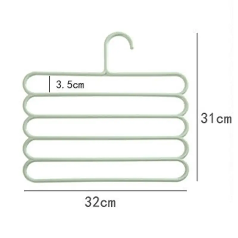 5-layer Clothes Hanger Drying Racks Multi-functional Innovative Hanger Multi-storey Scarf Racks Anti-slip Pants Folder