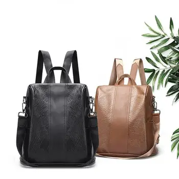 

On Sale New 2020 Women PU Leather Small Backpacks for Teenage Girls Female School Shoulder Bag Bag Travel Casual Backpack