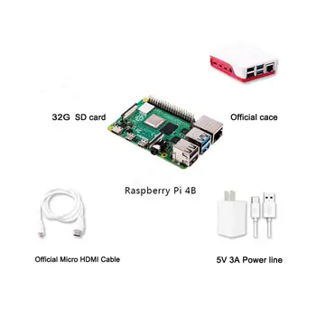 

Raspberry Pi 4B 4 Model B Kit 1GB RAM of LPDDR4 SDRAM 1.5GHz 64-bit Quad-core