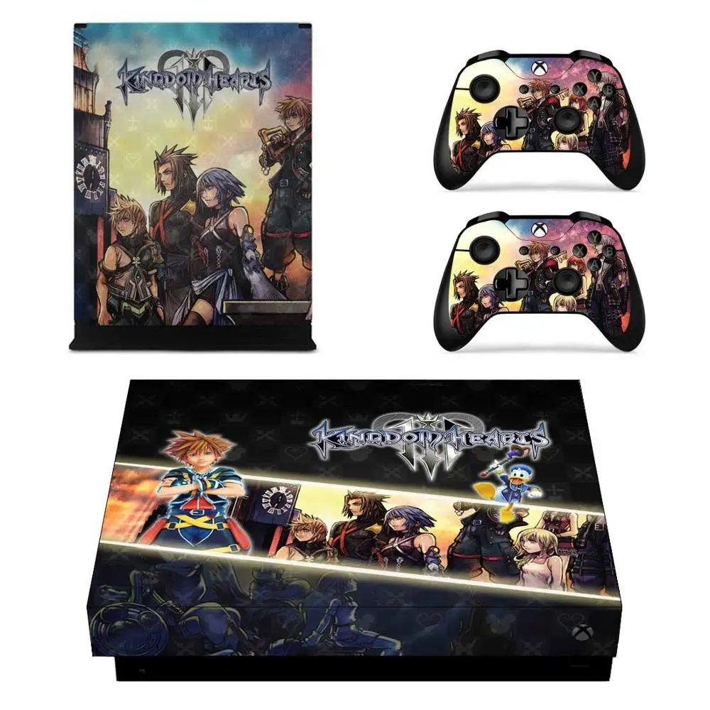 Игра Kingdom Hearts кожная консоль и контроллер наклейка крышка наклейка s для Xbox One X консоль+ контроллер Кожа Наклейка Винил - Цвет: YSX1X2043