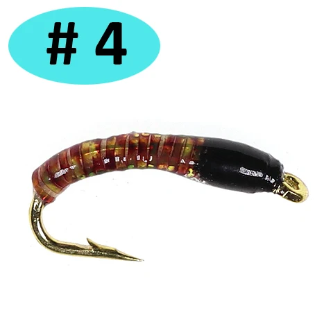 Color 4 ICERIO 8 шт. Midges Buzzer Nymphs мухи форели рыболовные приманки - Цвет: Color 4