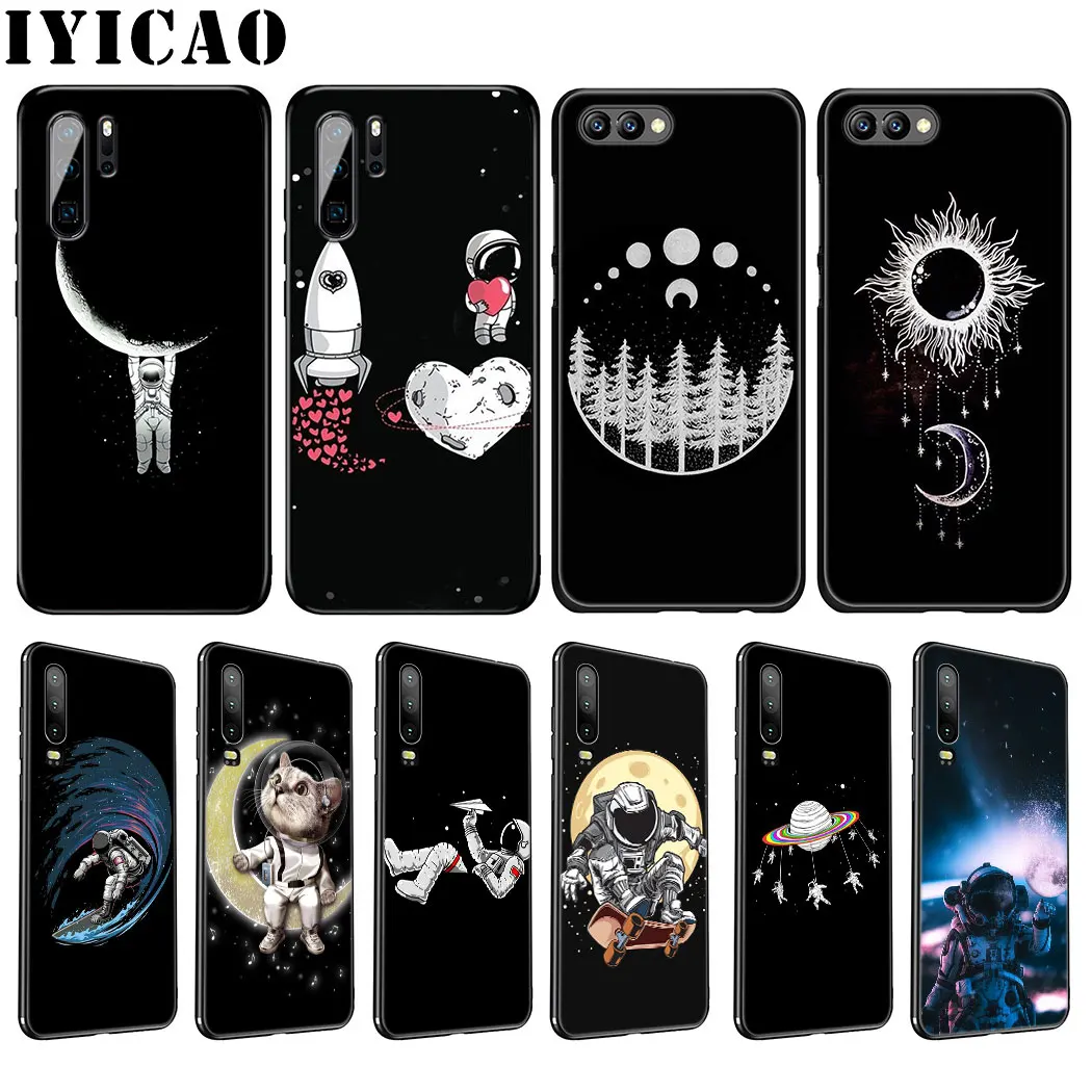 Мягкий чехол IYICAO с космосом для Huawei P30 P20 Pro P10 P8 P9 Lite Mini 2017 P Smart Z Plus 2019 | Мобильные