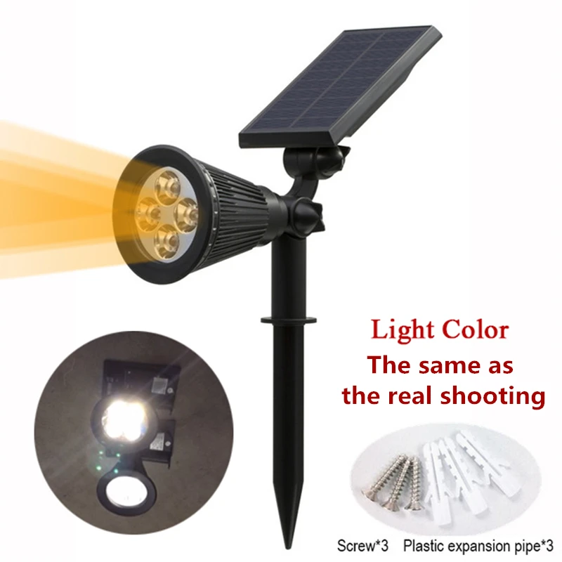 Фонарь Светодиодный настенный на солнечной батарее 4/7 светодиодов IP65|light for