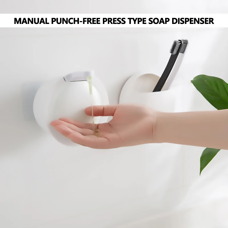 

Manual punch-free pressing type Dispenser Holder Cleaning Liquid Container Manual Press Organizer Kitchen Cleaner Tool