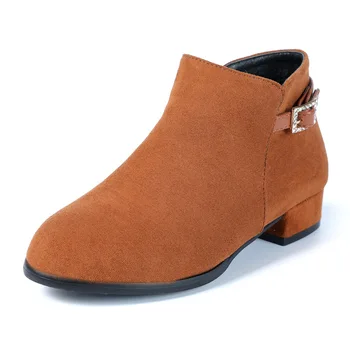 

2019 New Fashion Princess Rhinestone Leather High Winter Warm Plush Boots Big Kids Autumn Shoes Children Winter Waterproof Shoe 3 4 5 6 7 8 9 10 11 12 13 14 15 Year Old Red Black Brown