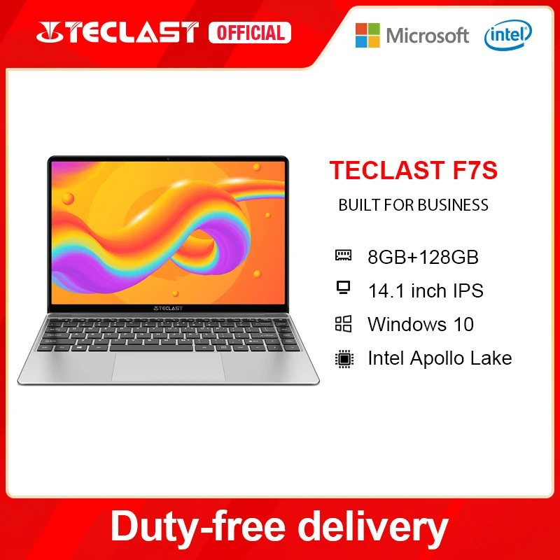 Teclast F7S ноутбук экран 14 1 дюймов 8 ГБ ОЗУ 128 Гб ПЗУ | Компьютеры и офис