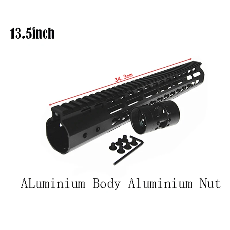 Montar com Porca de Aço Totrait M-lok Mlok 9 10 12 13.5 15 17 19 Fino Livre Float Handguard Rifle Scope Ar15 7 Mod. 1271247 26 float M-LOK handguard rifle scope montar com porca de aço