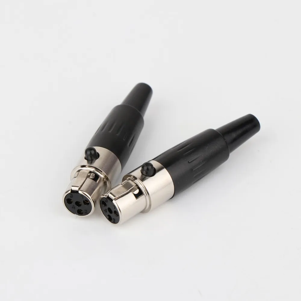 2 шт. Hi end 4 Pin Mini XLR гнездовой разъем DIN аудио AV припой Hifi Позолоченный
