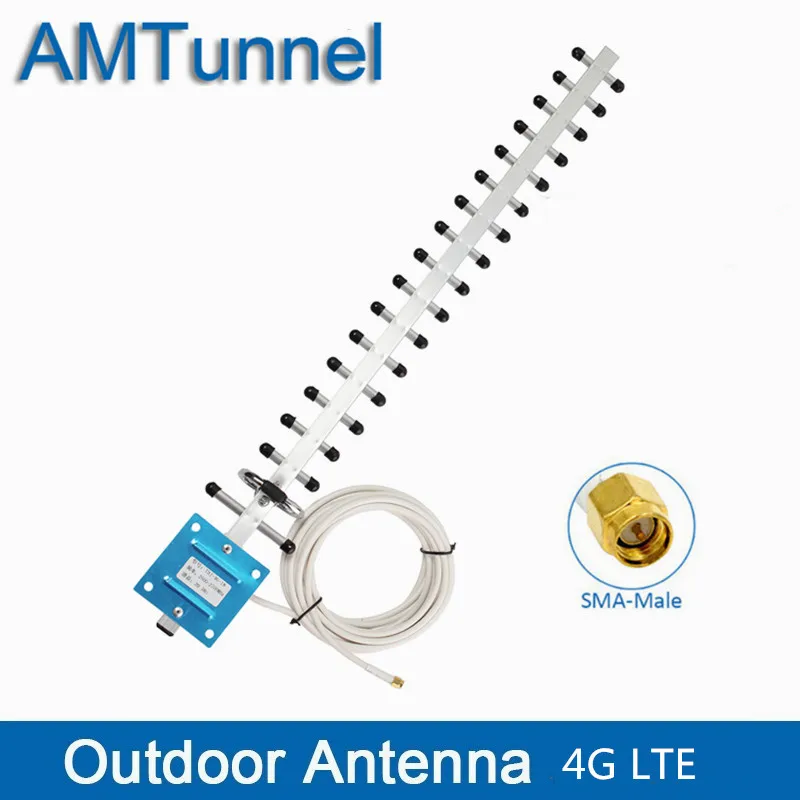 4G Антенна Yagi WIFI LTE наружная антенна SMA типа папа с кабелем 5 м или 10 20 дБи