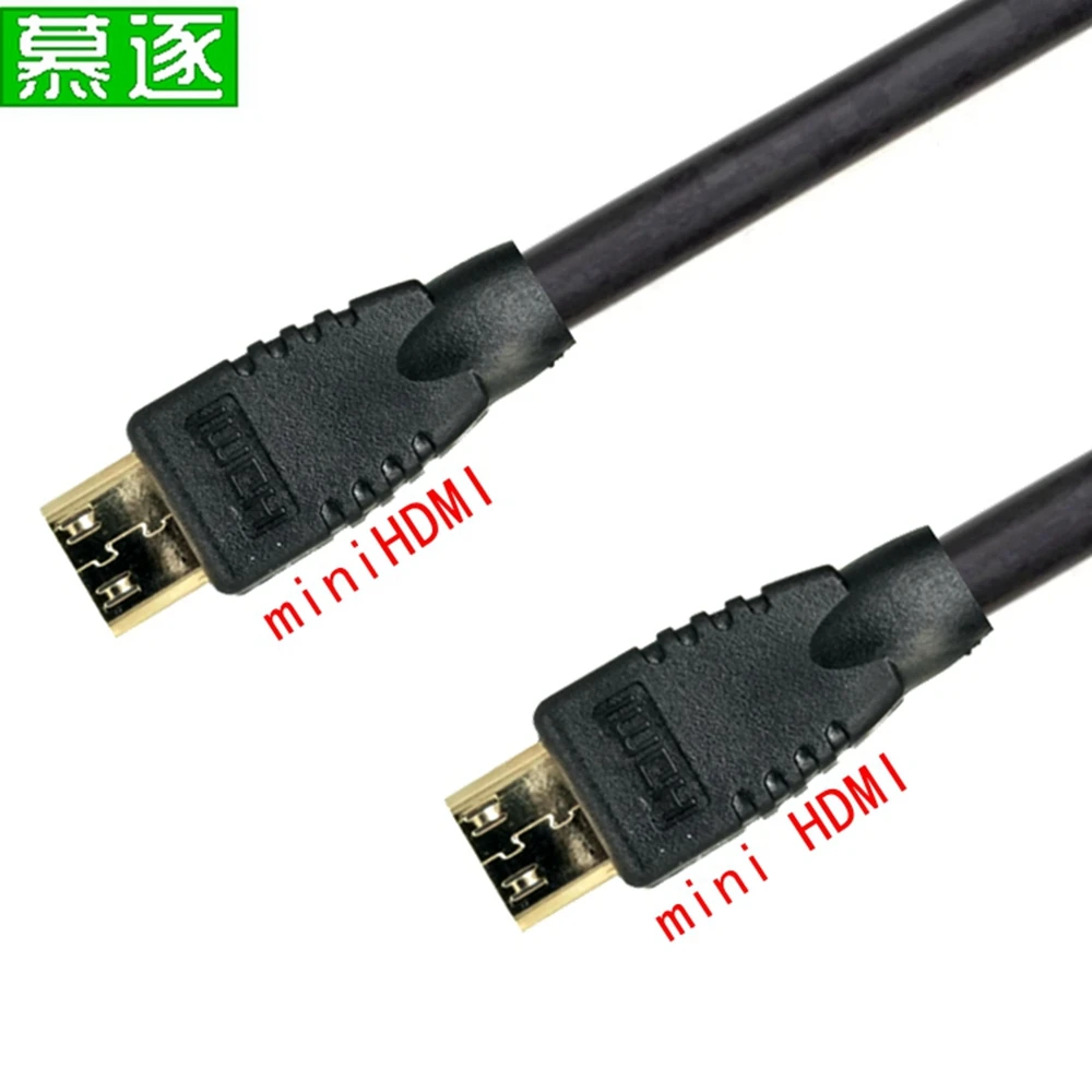 Позолоченный Высокоскоростной мини-Кабель HDMI-совместимый штекер 1080p 3D