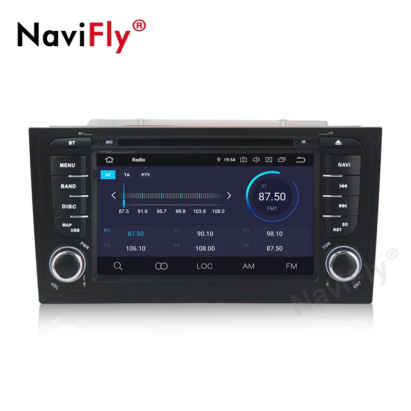 Clearance NaviFly IPS Screen DSP Android 9.0 Car DVD For Audi A6/S6/RS6 1997-2001 2002 2003 2004 GPS Navi Wifi Stereo Autoradio DAB Mic BT 4