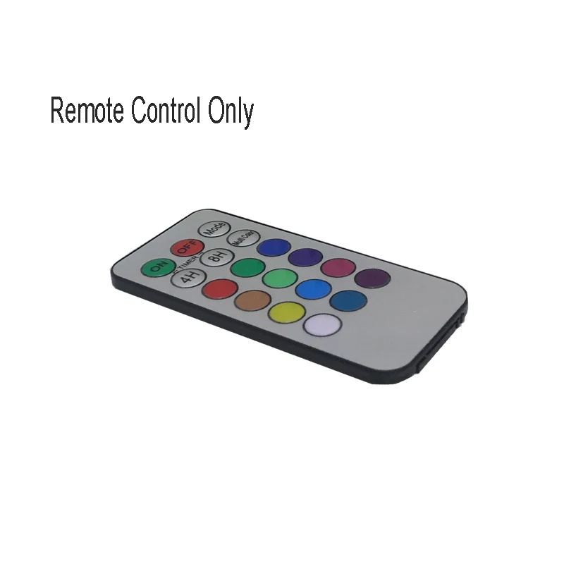 Remote control only Светодиодный светильник, изменяющий цвет, с пультом RGB, светодиодный светильник для свадьбы/бара, спа, КТВ, отеля, Рождества, новогодней свечи, светодиодный - Цвет: Remote control only