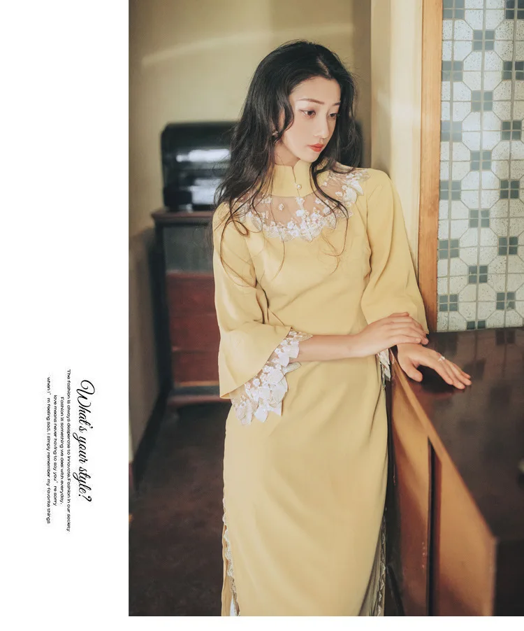 Китайское традиционное платье Qipao платье Чонсам китайское платье Qi Pao cheongsam Qipao женское платье молодой платье Для женщин длинное платье