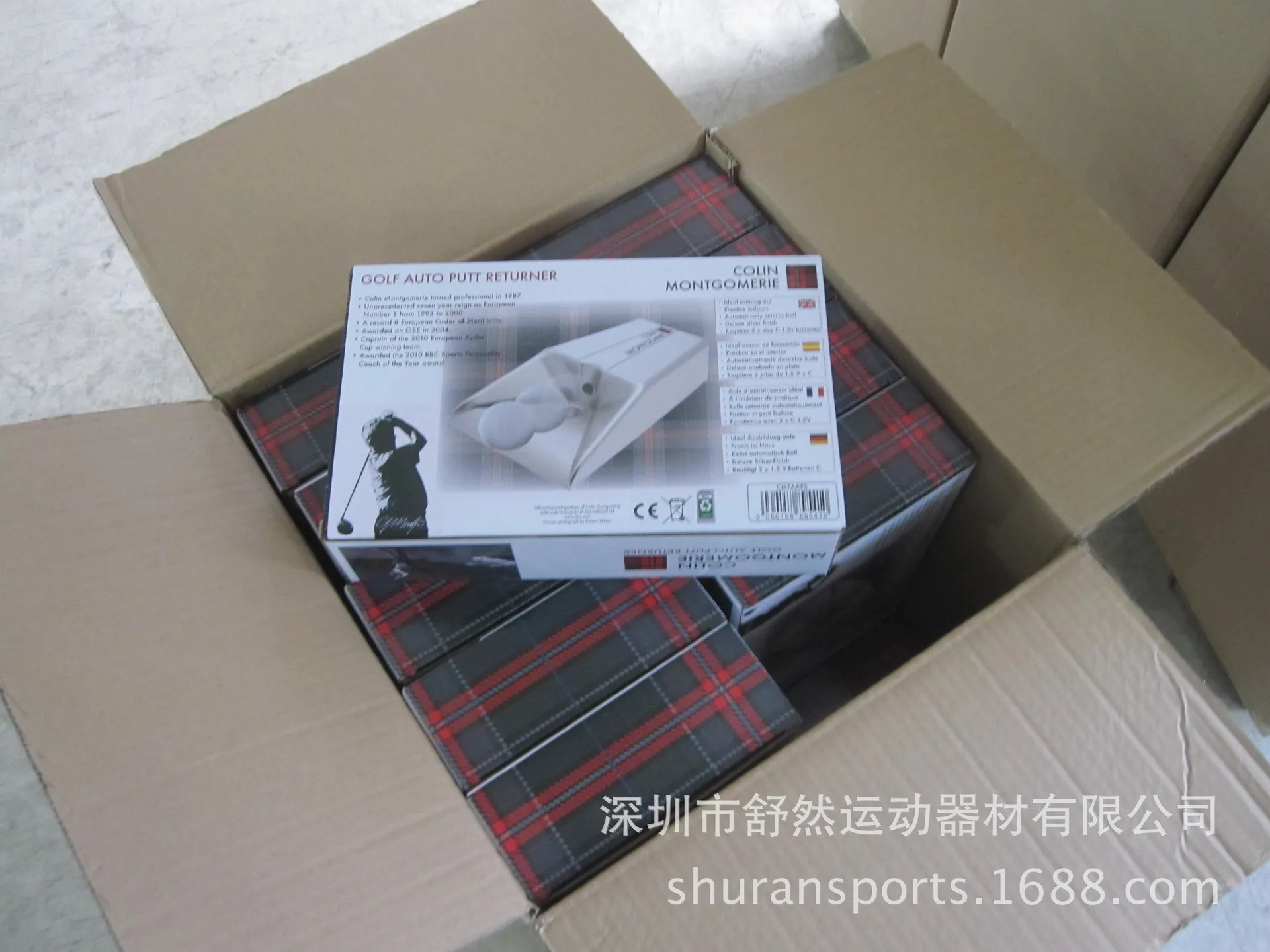 Golf Silver-Gray Electric Automatic Ball Return, Two AA Battery. Easy to Use Fast