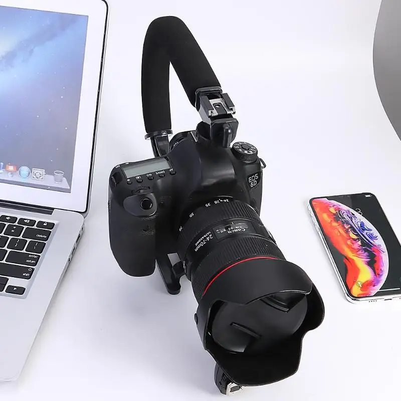 C образный держатель ручка Видео Ручной Стабилизатор U-Grip рукоятка стабилизирующая видеокамера Ручной Стабилизатор с горячий башмак