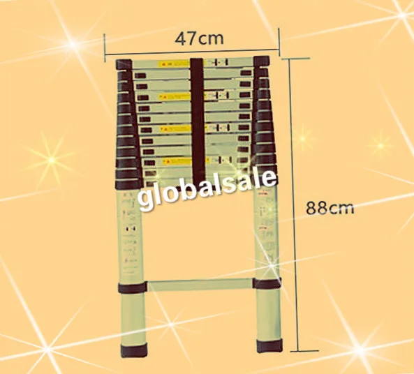 3,8 Футов(м) алюминиевые телескопические лестницы промышленные лестницы