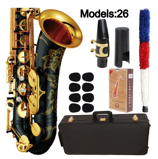 

Музыкальный Fancier клубный тенор саксофон 26 черный лак чехол Sax тенор Лигатура мундштука тростники шеи музыкальный инструмент Аксессуары