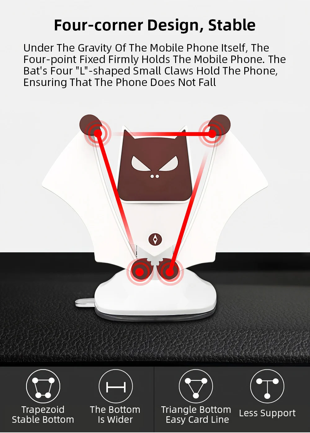 Милый безопасный держатель для телефона для iPhone XS X XR Air Vent Clip Mount No Magnetic держатель на присоске приборной панели