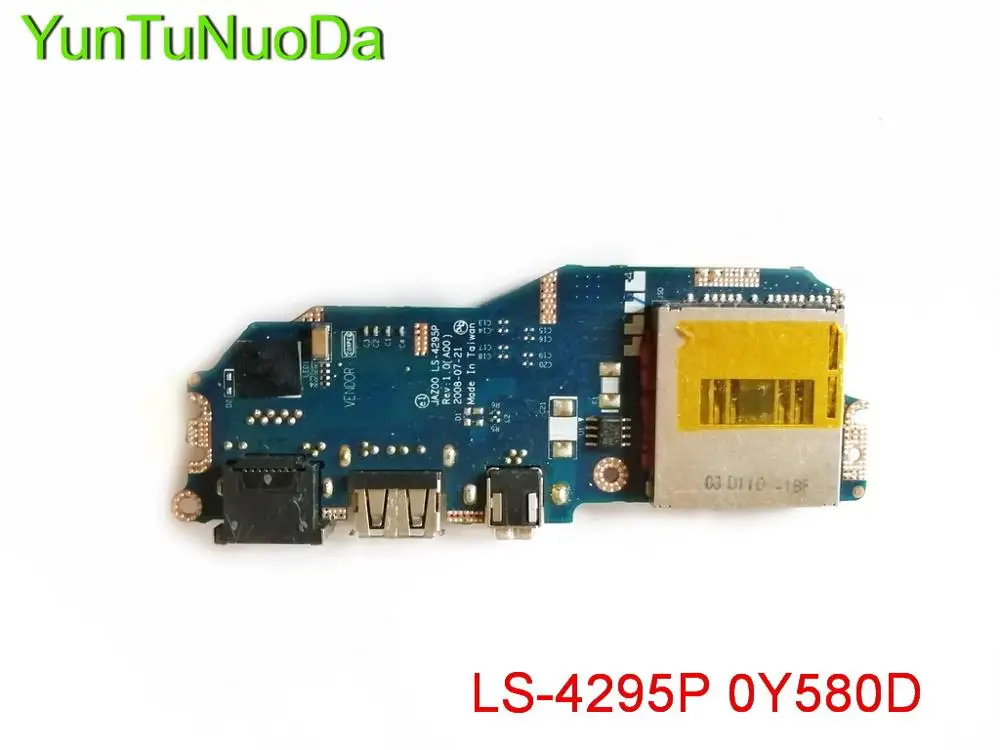 Бесплатная доставка для Dell Latitude E4200 USB Ethernet Firewire SD кардридер плата LS 4295P 0Y580D