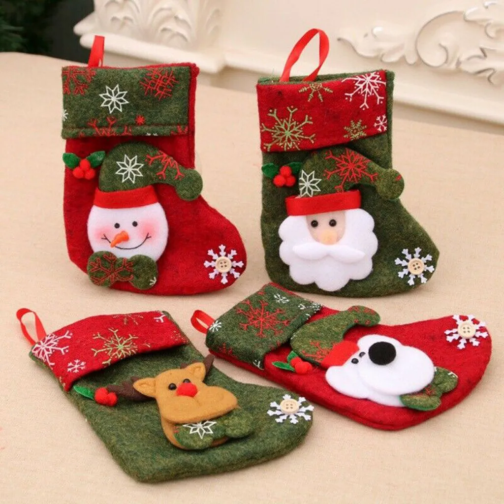 Cute Christmas Bags Day Baby Stocking Gift Box Xmas Tree Decoration Candy Новогодние Подарки Bag | Дом и сад