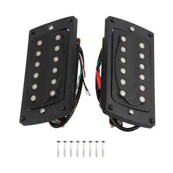 

Yibuy Black Noiseless Electric Guitar Humbucker Bridge Neck Pickup Set Ceramic Magnet