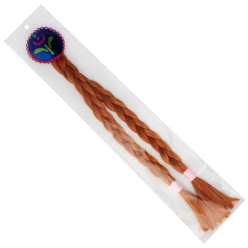 Child Wig Braids Baby Girls Cosplay Show Dress Up Hair Accessories Anna Princess Style Braid Hair Clip Elsa Hairpin Makeup hair accessories hair clips cosplay accessories