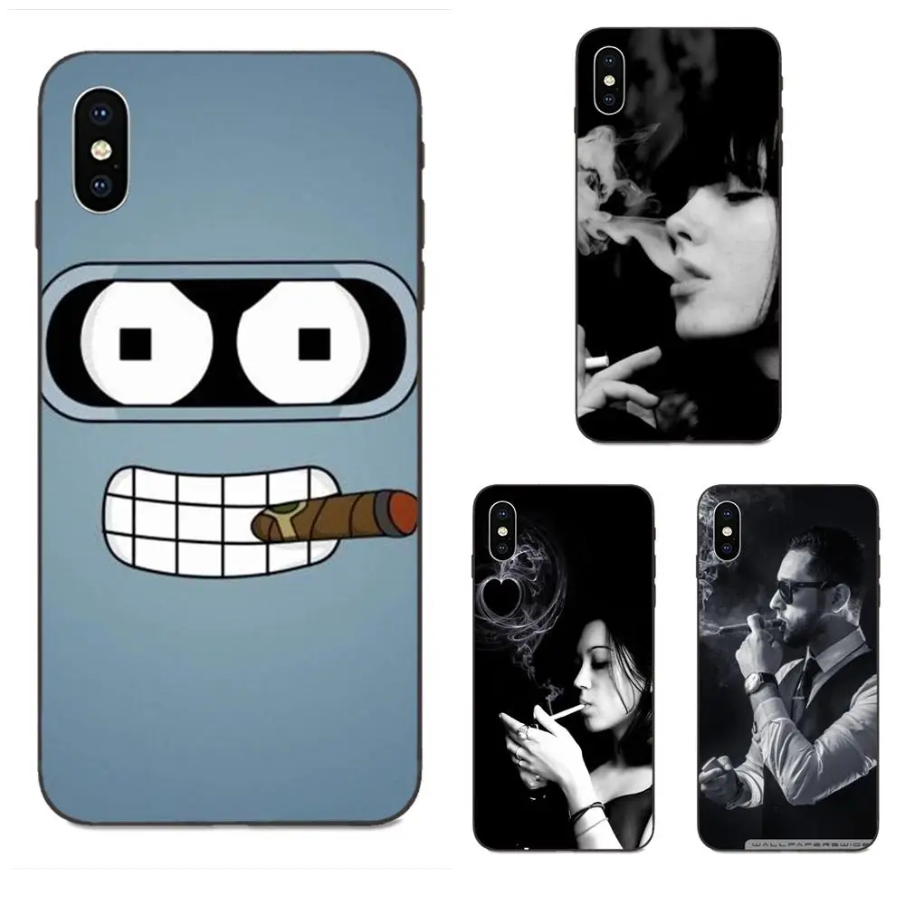 

Smoking For Apple iPhone 4 4S 5 5S SE 6 6S 7 8 Plus X XS Max XR Soft Silicone TPU Black Best Cases