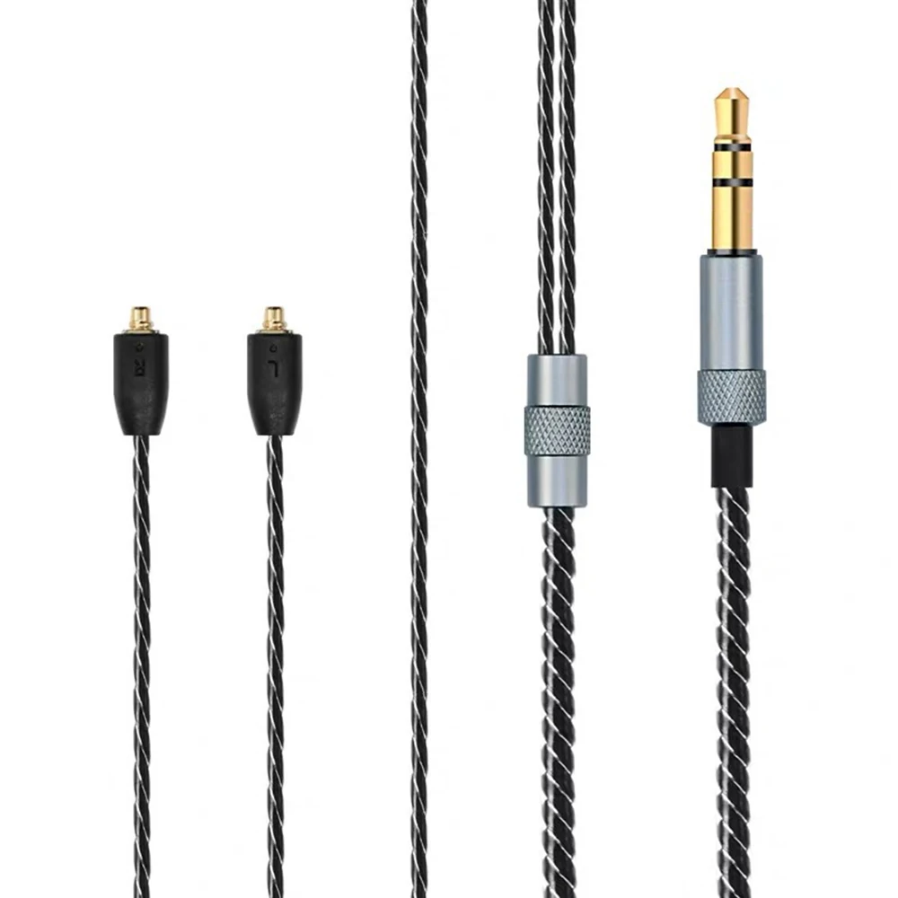 OFC Replacement MMCX Aux Cable Extension Cord For Shure Aonic 3 4 5 215 Headphones Earphones