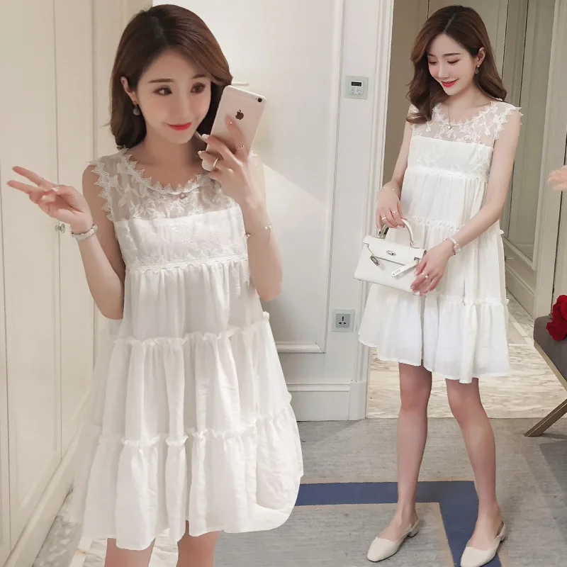 

2019 Maternity Clothes Nursing Summer Loose And Plus-sized A- line Cake Dress