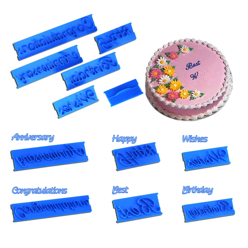 6 шт. форма для тортов с надписью Happy Birthday | Дом и сад