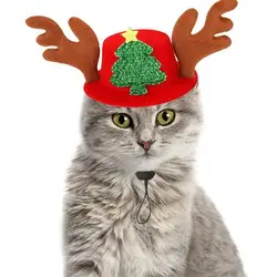 Шляпа для животных милые собака и кошка вечерние забавные украшения фотография реквизит Праздничный головной убор мягкая ткань Рождество