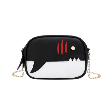 

Ladies shoulder bag printed cute shark mini chain bag ladies 2020 crossover coin purse