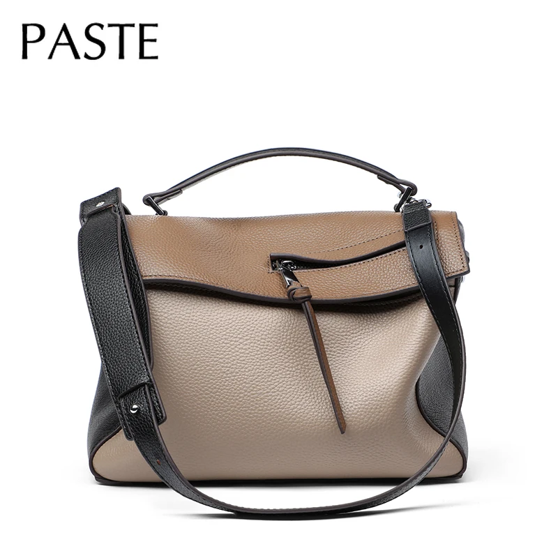 Famous Brand Design Women s Handbag Big 100 Head Layer Cowhide Female Shoulder Bag Panelled 