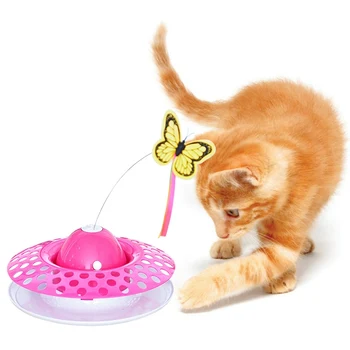 

Automatic Kitty Funny Toy Pet Toy Tease Cat 3 in 1 Electric Toy-Turntable Crazy Ball Disk Interactive Amusement Plate Cat toys