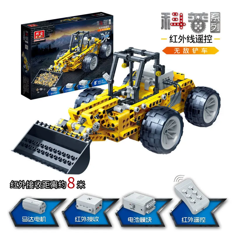 

BanBao 6912 Popularization of Science Educational Assembled Building Blocks CHILDREN'S Electric Toy Car Infrared Remote Control