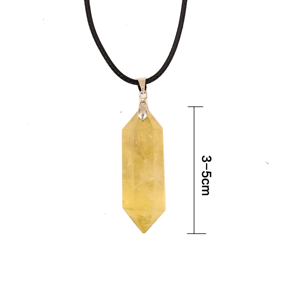 1pcs Natural Crystal Citrine Pendant 